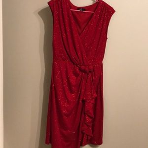 Ronni Nicole red holiday cocktail dress